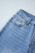 Raw Hem High Waist Straight Leg Loose Jeans